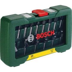 Bosch 15 Parça Freze Seti 8mm Şaftlı