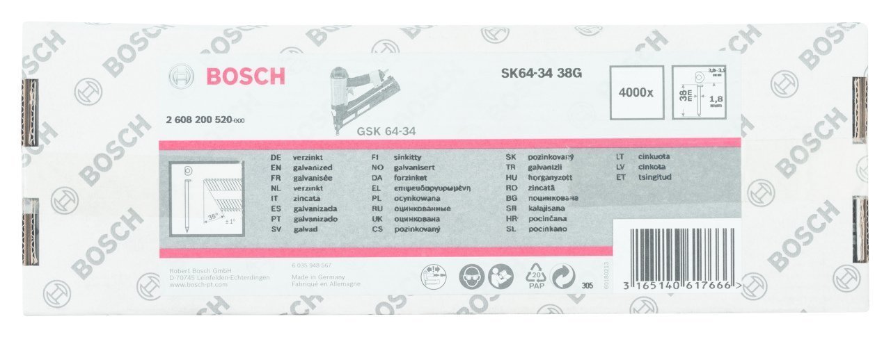 Bosch - GSK 64/34  38 mm 4000li Cinko