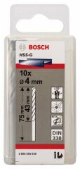 Bosch HSS-G Metal Matkap Ucu 4*75 mm 10'lu