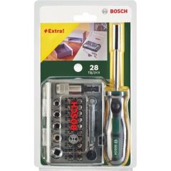 BOSCH 27+1 Parça Tornavidalı , Cırcır Anahtarlı Vidalama Seti