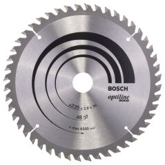 235*30/25mm 48 Diş Bosch Ahşap için Daire Testere Bıçağı Optiline