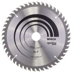 235*30/25mm 48 Diş Bosch Ahşap için Daire Testere Bıçağı Optiline