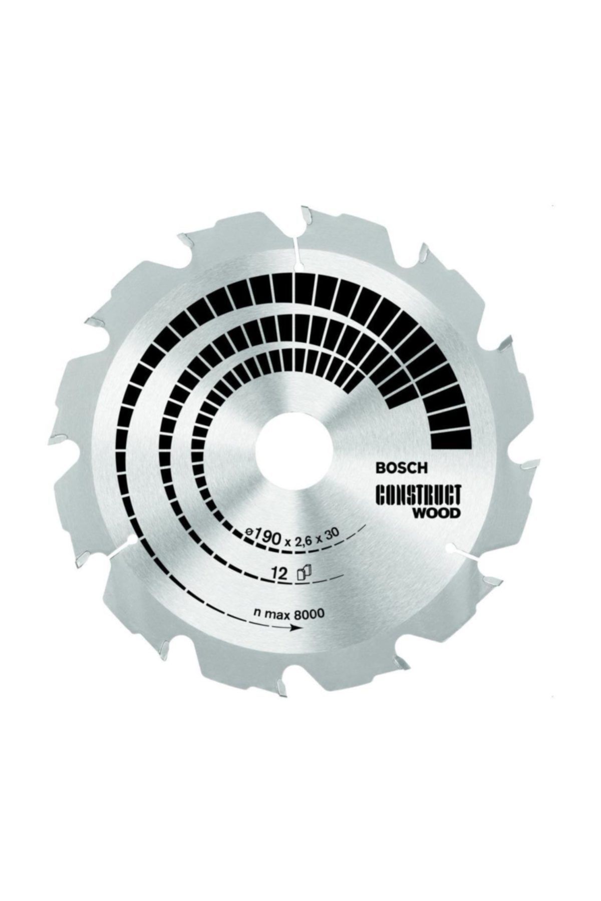 Bosch Construct Wood 190*30 mm 12 Diş