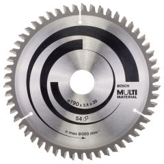 190*30 mm 54 Diş Bosch Çoklu Malzeme için Daire Testeresi Standart