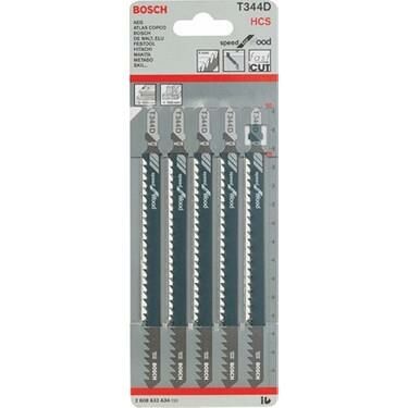 Bosch - Hızlı Kesim Serisi Ahşap İçin T 344 D Dekupaj Testeresi Bıçağı - 5'Li Paket