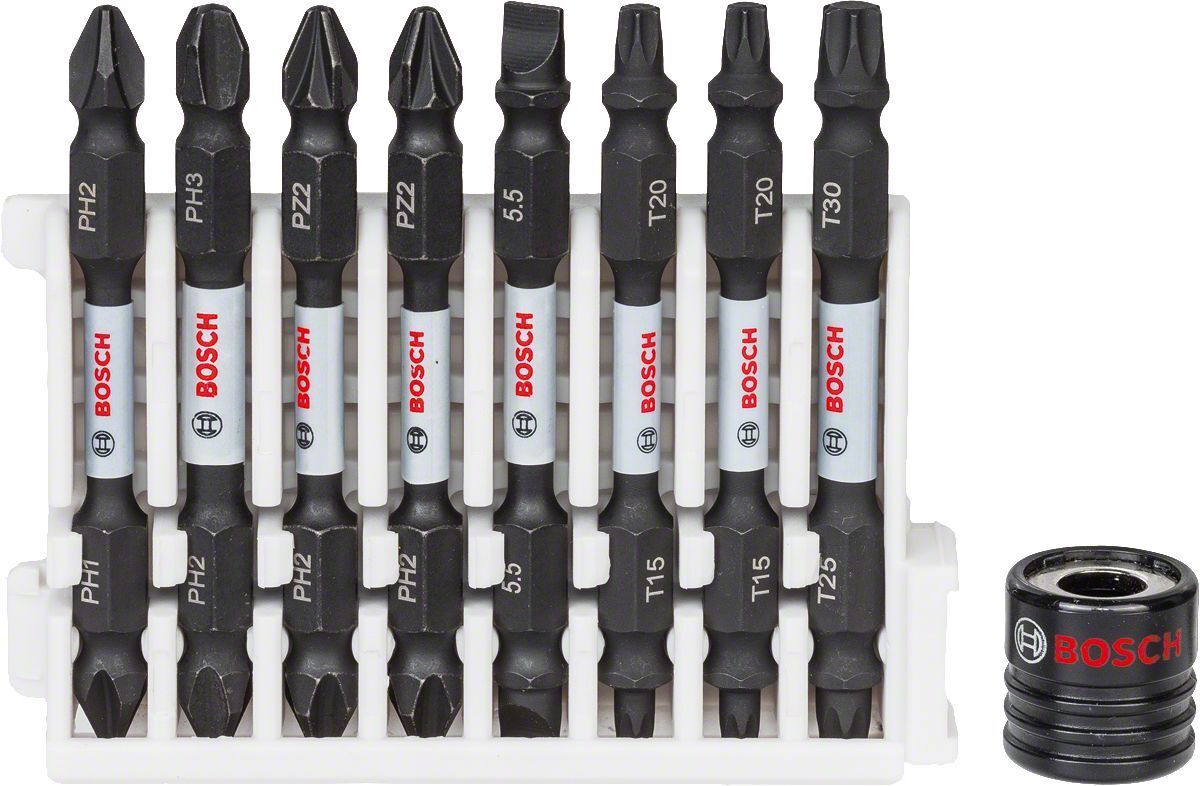 Bosch ImpactC Vidalama Çift Uç 65mm Set+M 9'lu