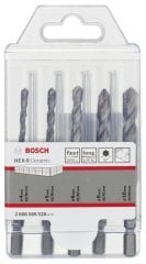 Bosch - Altıgen Şaftlı, HEX-9 Serisi HEX-9 Serisi Seramik için Matkap Ucu 5'li Set 4-5-6-8-10 mm