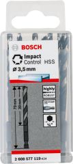 Bosch - Altıgen Şaftlı - Impact Control - HSS Metal Matkap Ucu 3,5*79mm 10'lu Paket
