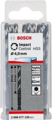 Bosch - Altıgen Şaftlı - Impact Control - HSS Metal Matkap Ucu 4,0*83mm 10'lu Paket