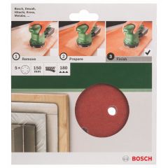Bosch DIY Ø150mm Uni.Zımp. K180 5'li