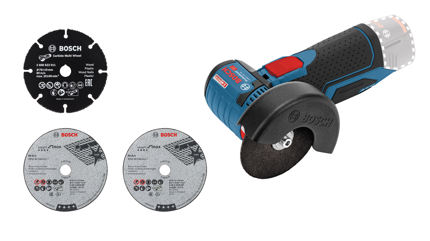 Bosch GWS 12V-76 Akülü Taşlama (SOLO-76mm)