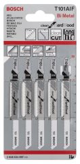 Bosch Dekupaj Bıçağı CleanfHardWo T101AIF 5'li
