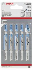 Bosch  T 118 B Dekupaj Testeresi Bıçağı - 5'Li Paket Metal İçin