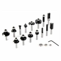 Bosch 15 Parça Profesyonel Karışık Freze Bıçağı (Ucu) Seti 8 mm Şaftlı