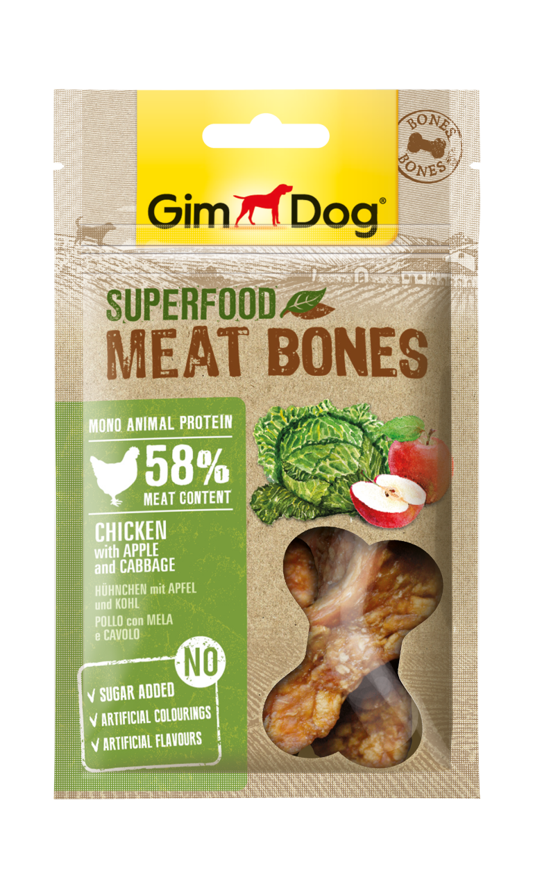 GimDog MeatBones Elmalı ve Lahanalı Tavuk 70 Gr