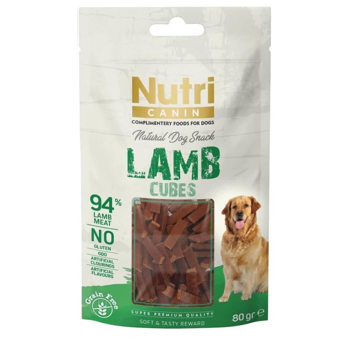 Nutri Canin Lamb Cubes Tahılsız Kuzu Etli Küp Köpek Ödül Maması 80 gr