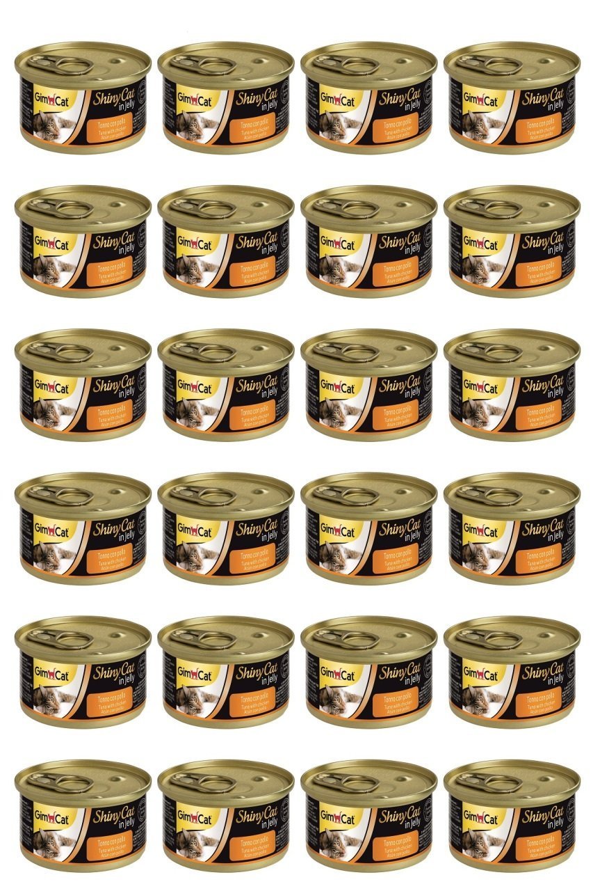 GimCat Shinycat Konserve Kedi Maması - Tuna Balıklı Tavuklu 70gr x 24 Adet