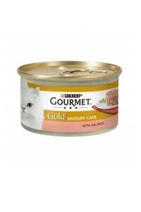 Gourmet Gold Savoury Cake Somonlu Yetişkin Kedi Konservesi 85 Gr