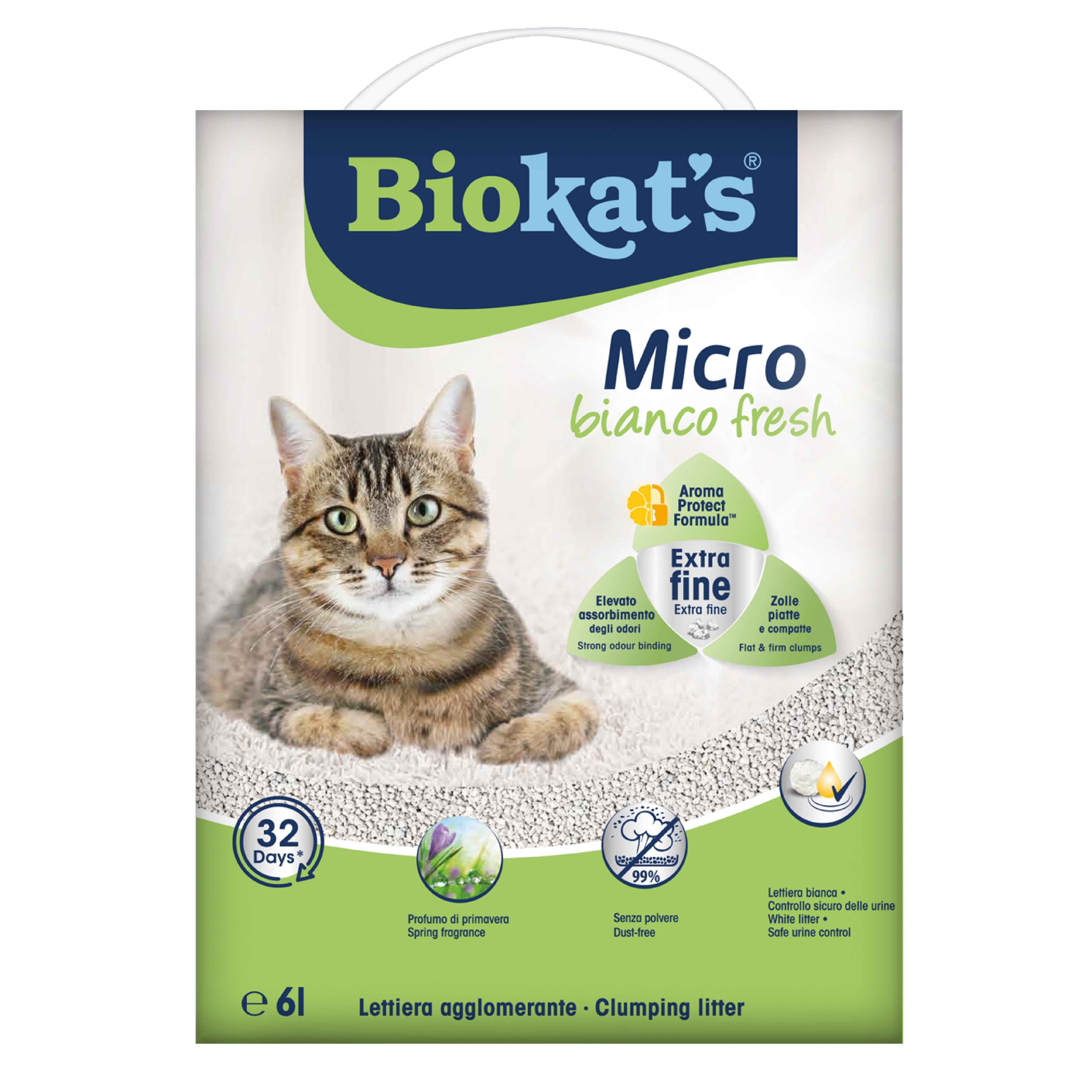 Biokats Kedi Kumu Micro Bianco Fresh 6lt