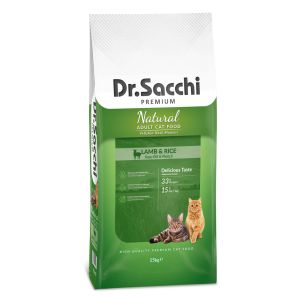 Dr.Sacchi Premium Natural Lamb&Rice Yetişkin Kedi Maması 15 kg