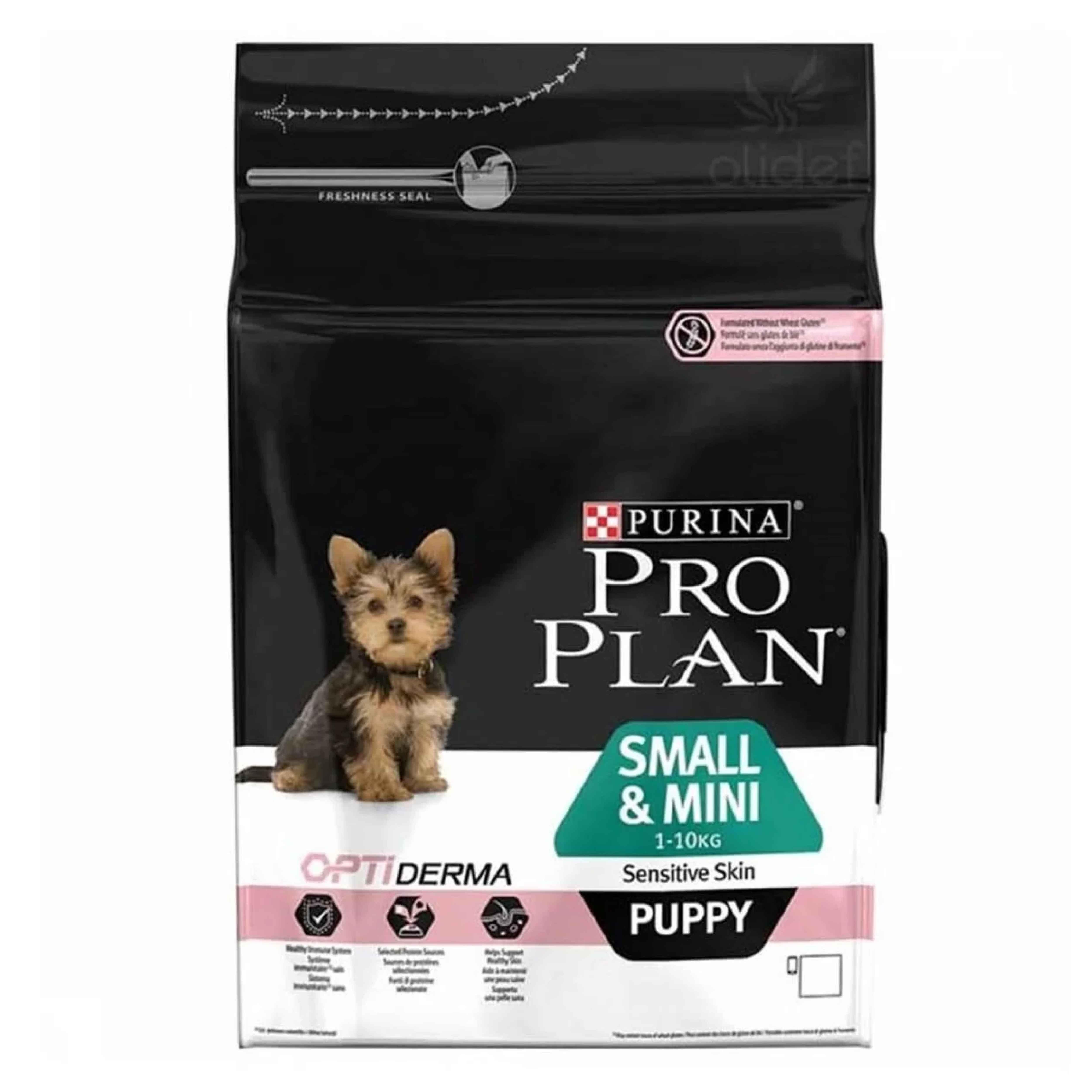 Pro Plan Opti Derma Puppy Small&Mini Sensitive Somonlu Küçük Irk Yavru Köpek Maması 3 Kg