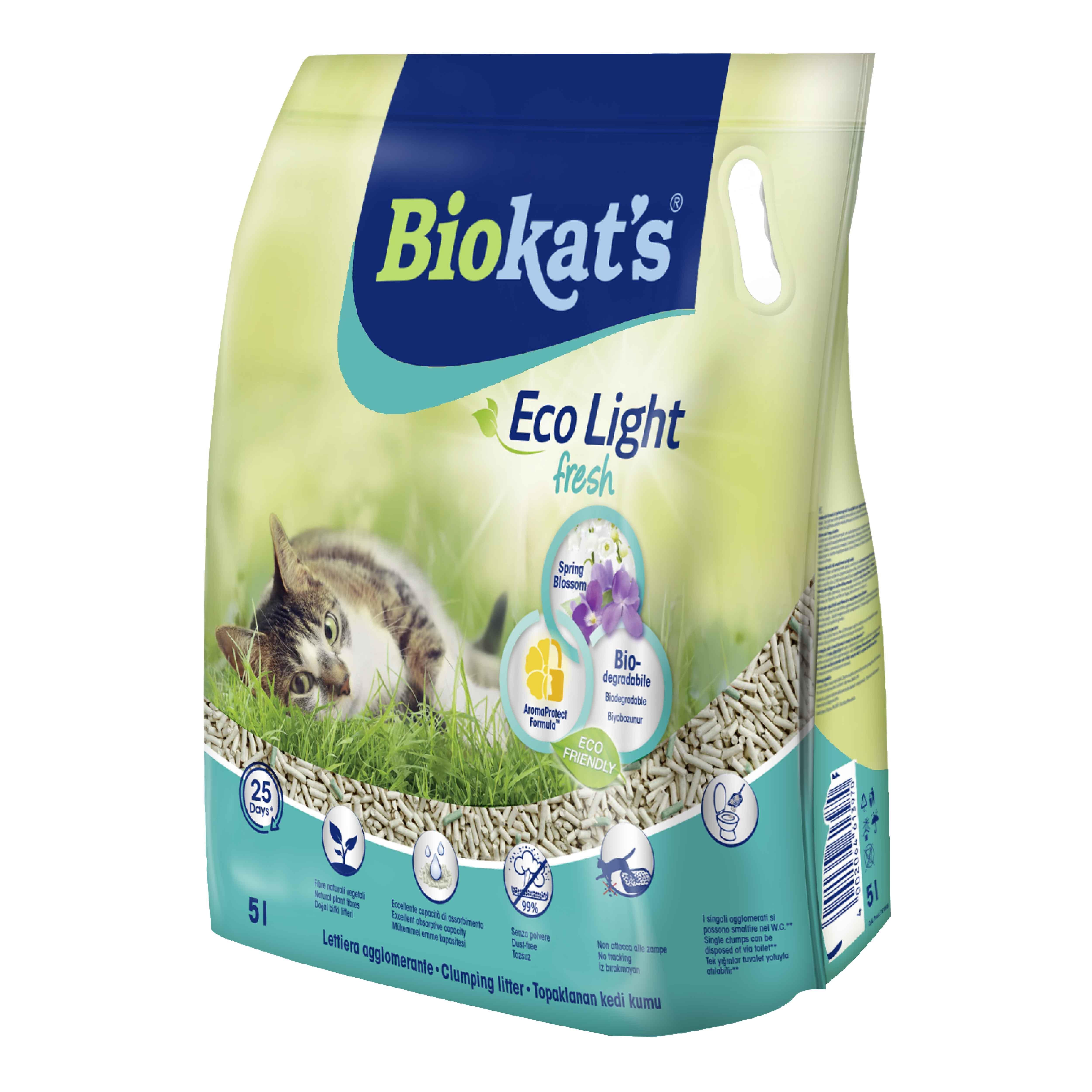 Biokat's Eco Light Fresh Spring Blossom (Bahar Çiçeği Kokulu) Pelet Kedi Kumu 5 Lt