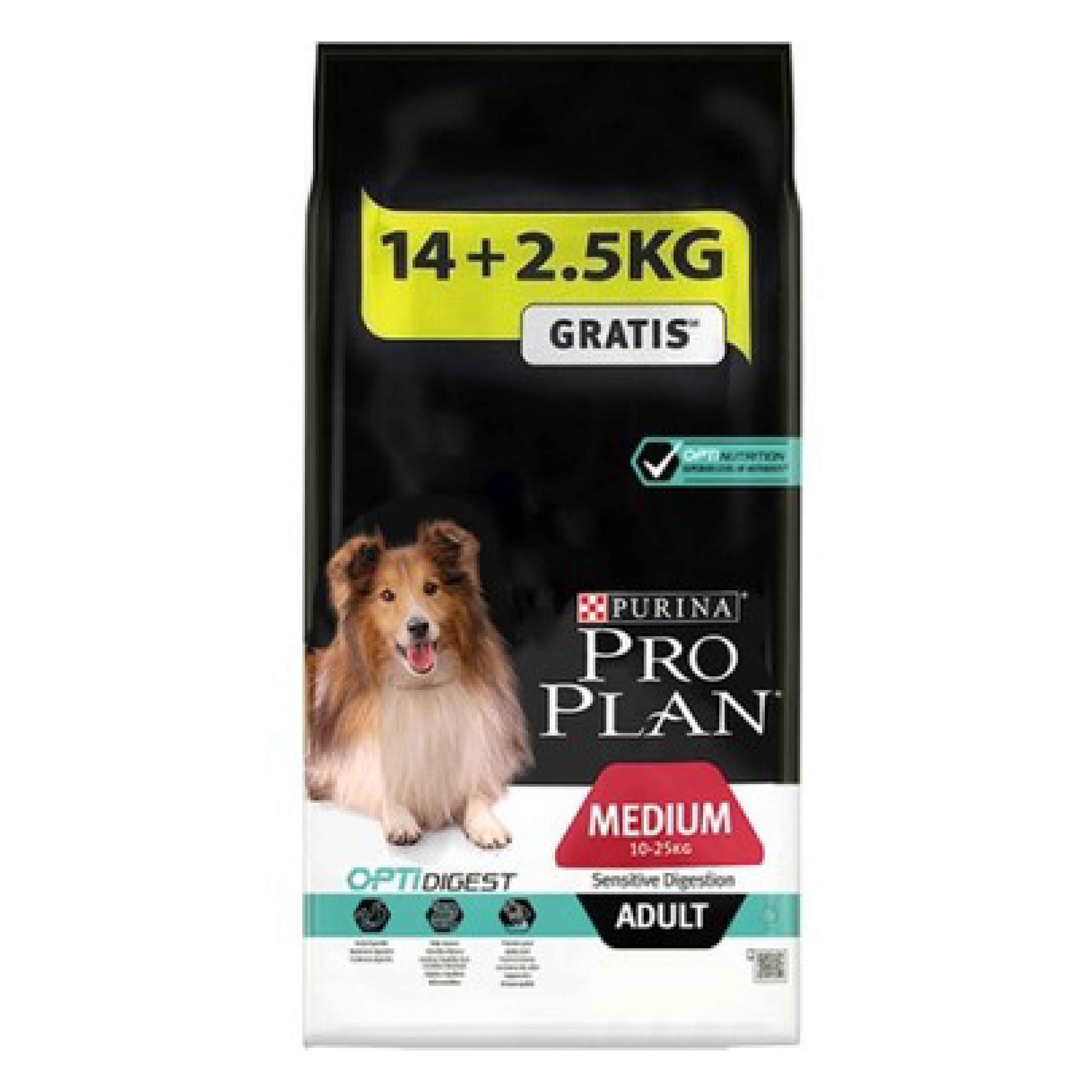 Pro Plan Kuzu Etli Orta Irk Yetişkin Köpek Maması 14 Kg + 2,5 Kg