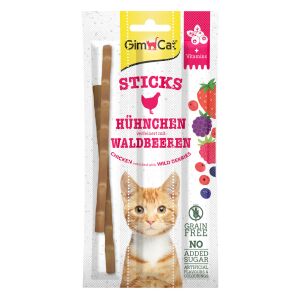 Gimcat Superfood Duo Sticks Tavuklu Yaban Mersinli Kedi Ödül Çubuğu 3Lü 15Gr