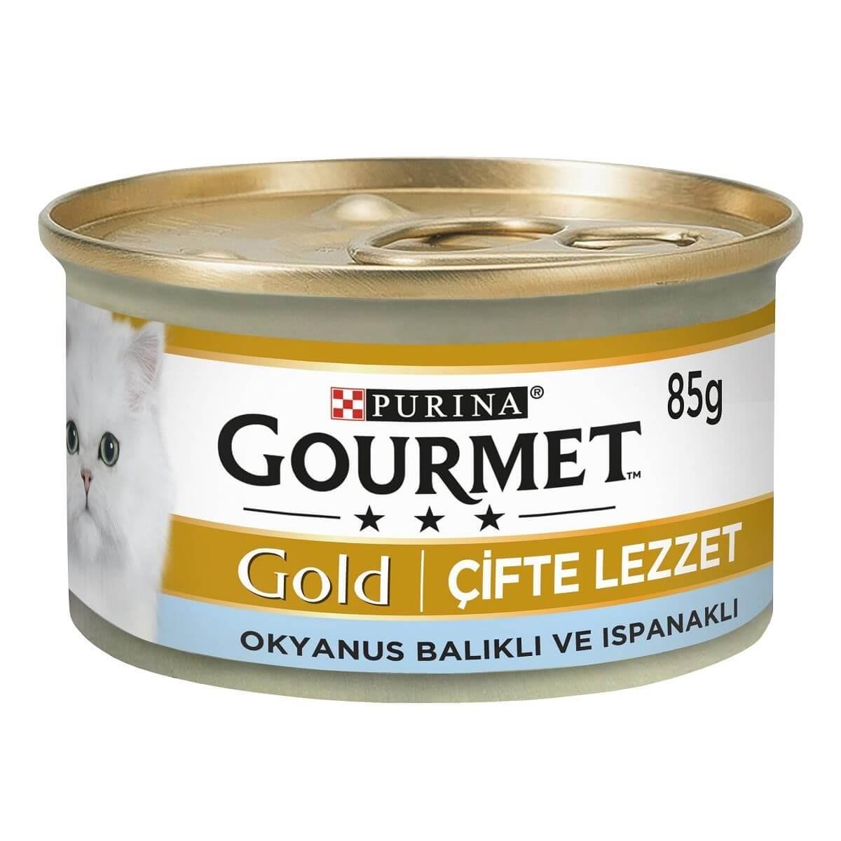 Gourmet Gold Çifte Lezzet Okyanus Balık&Ispanak 85gr Yaş Kedi Konservesi