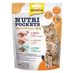 GimCat Nutripockets Kedi Ödülü Malt&Multivitamin 150Gr