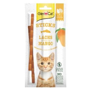 Gimcat Sticks Somonlu & Mangolu Kedi Ödül Çubuğu 15 gr, 3lü