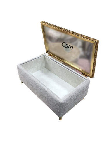 Cam Kapaklı Gelin Makyaj Kutusu
