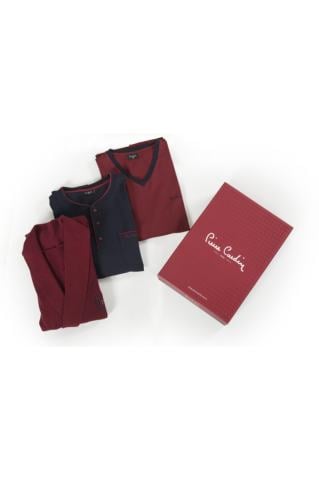 Pierre Cardin 5595 Triko Röpdeşambır Set Bordo