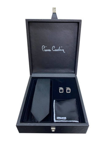 Pierre Cardin Kişiye Özel İsimli Özel Kol Düğmesi Kravat Mendil Model 2