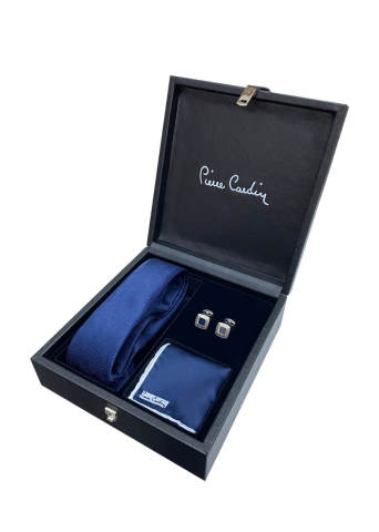 Pierre Cardin Kişiye Özel İsimli Özel Kol Düğmesi Kravat Mendil Model 4