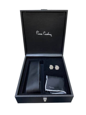Pierre Cardin Kişiye Özel İsimli Özel Kol Düğmesi Kravat Mendil Model 6