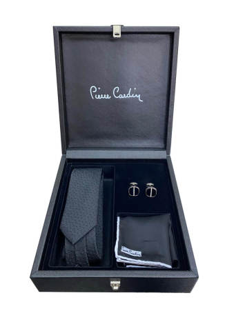 Pierre Cardin Kişiye Özel İsimli Özel Kol Düğmesi Kravat Mendil Model 1