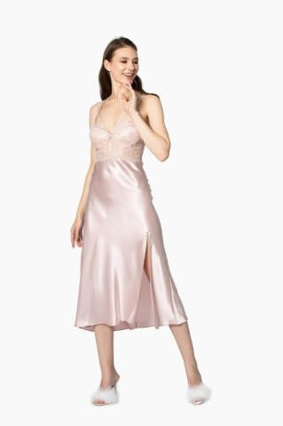 Pierre Cardin 6025 6'lı Saten Gecelik Sabahlık Çeyiz Seti