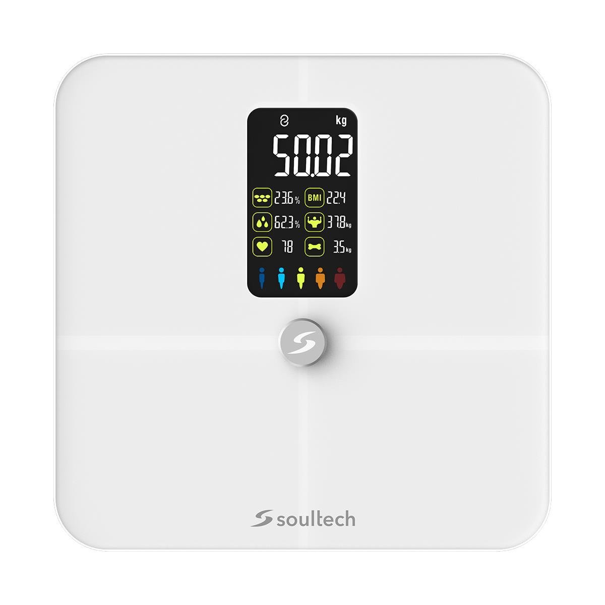 Soultech AT001B WellDone Bluetooth Smart Body Fat Scale White