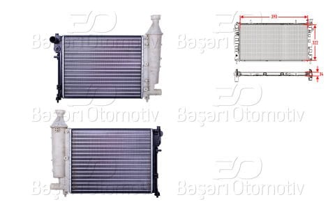 Su Radyatoru Mekanık 390*322 Mt Cıtroen Saxo Peugeot106 1.0 I [1301.SQ]