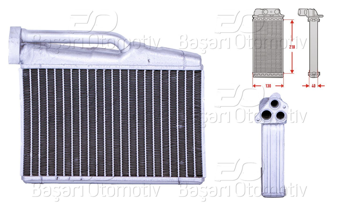 Kalorıfer Radyatoru Brazıng 130X218 Mm Bmw 5 (E39) 520 D [64118385562]