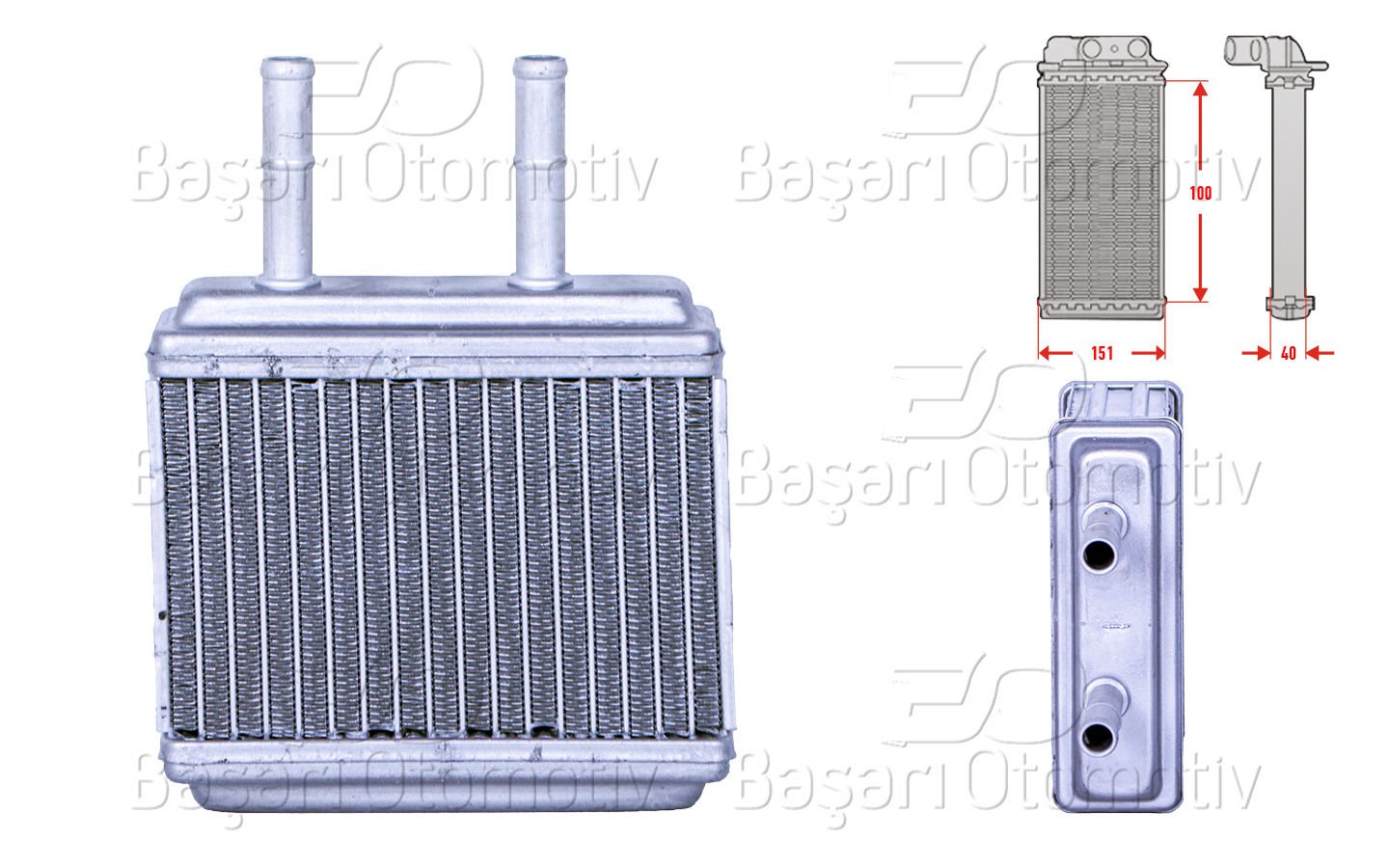 Kalorıfer Radyatoru Brazıng 205X140 Mm Daewoo Tıco (Kly3) 0.8 95-00 [74120]