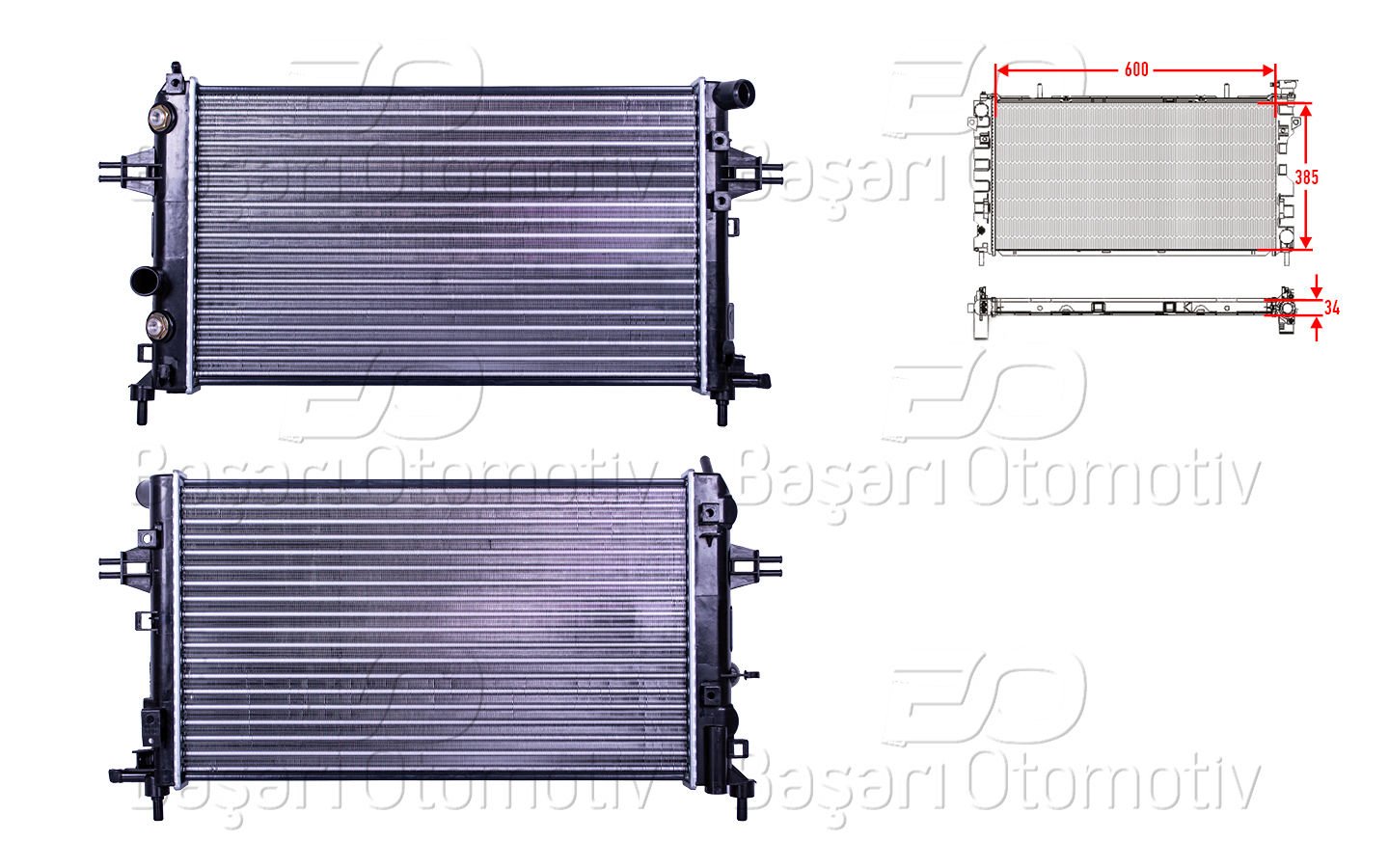 Su Radyatoru Mekanık At 600X385x34 Musursuz Opel Astra H 1.4 1.6 [1300265]