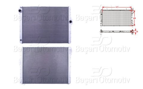 Su Radyatoru Brazıng Mt 613X486x26 Bmw 5 (F10) 523İ-528İ-530İ 09-13/ [17117612954]