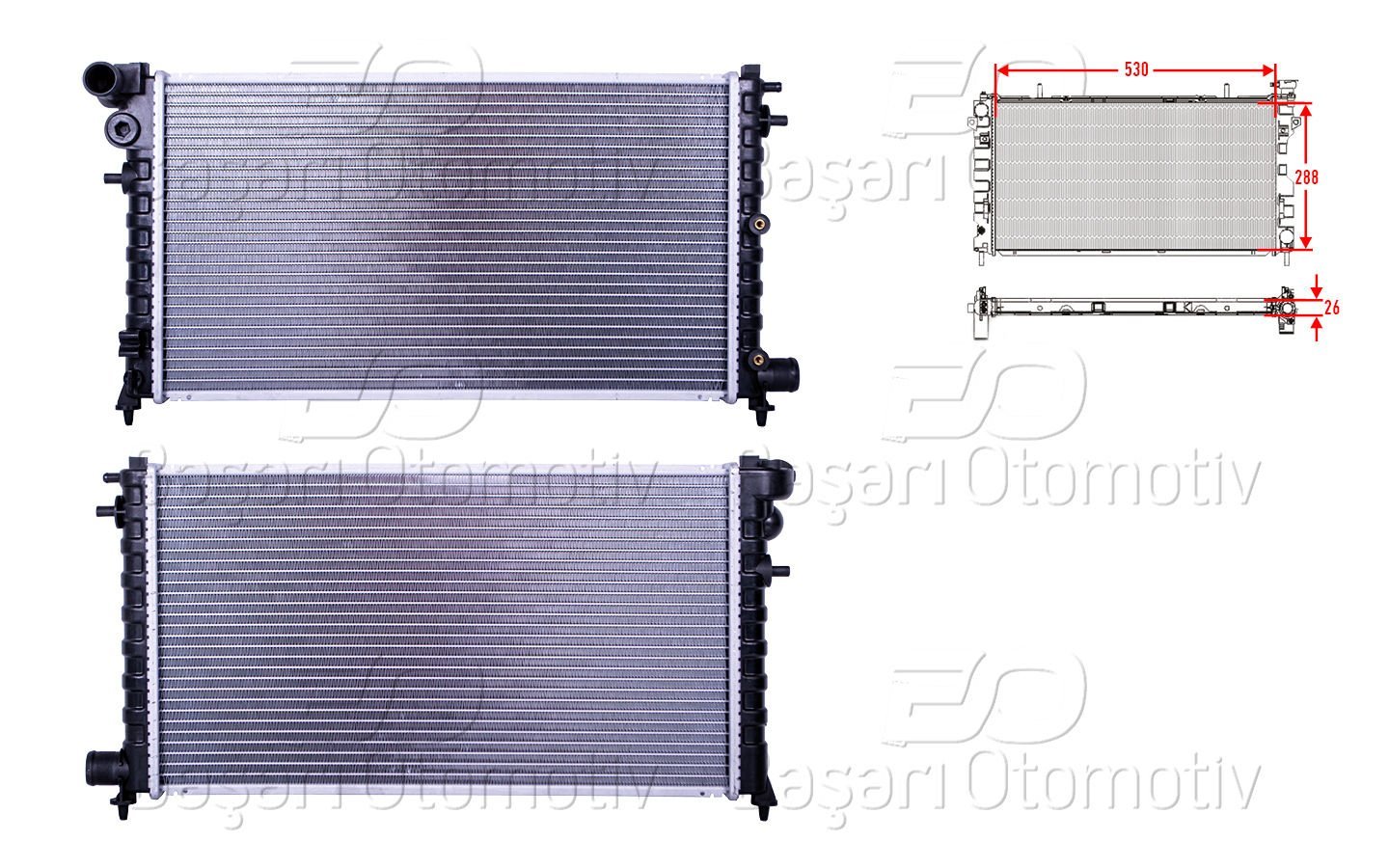 Su Radyatoru Brazıng Mt 530X288x26 Peugeot 106 (1A_, 1C_) 1.5 [1301.VT]