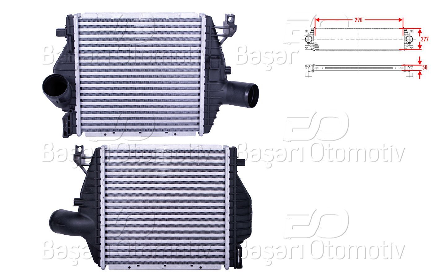 Turbo Radyatoru (Intercooler) 290X277x50 Mercedes-Benz Benz V 200 Cdı [6385012901]