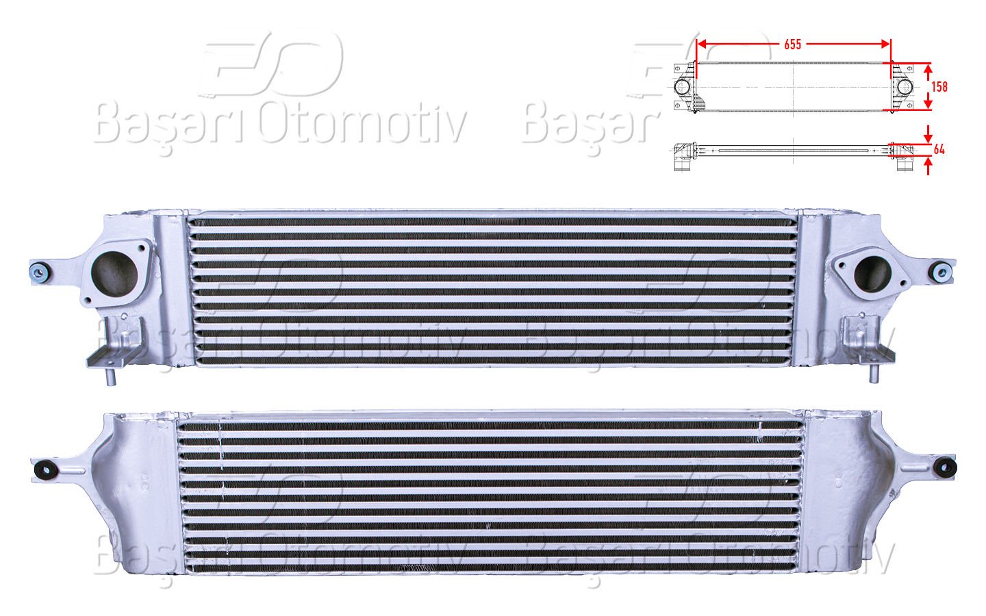 Turbo Radyatoru (Intercooler) 655X158x64 Nıssan X-Traıl 2 (T31) 2.0 [14461]