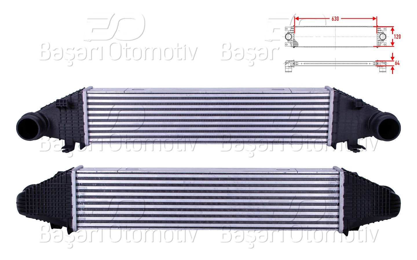 Turbo Radyatoru (Intercooler) 630X120x64 Mercedes-Benz Benz W204 C180 Kompressor [2045000300]