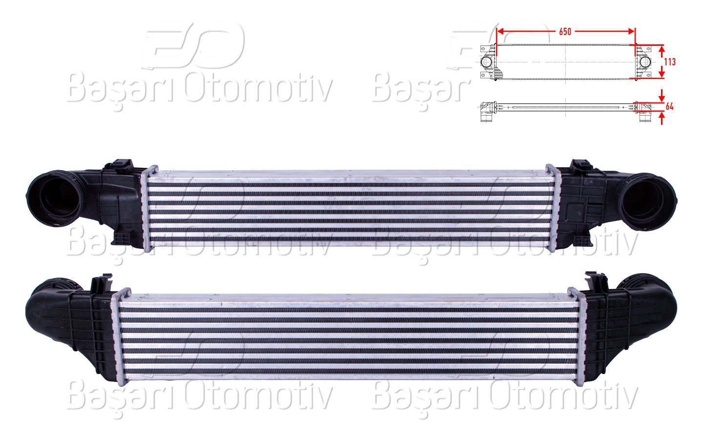 Turbo Radyatoru (Intercooler) 650X113x64 Mercedes-Benz Benz W211 E200 Kompressor [2115001102]