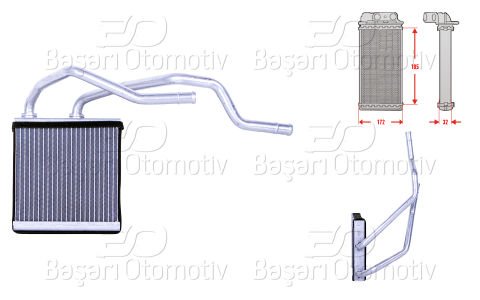 Kalorıfer Radyatoru Brazıng 174X185 Mm Nıssan Qashqaı 1.5 Dcı 1.6 [27140]